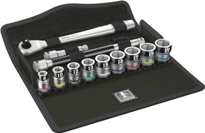 Wera 8100 SB HF 1 Zyklop Metal-ratelset, omschakelpal, 3/8"-aandrijving, met vasthoudfunctie, metrisch, 13-delig - 1 stuk(s) - 05003785001