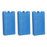 Gerimport Koelelement - 3x stuks - dik - 500 ml - 9,5 x 17,5 x 4 cm - blauw - kunststof