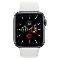 Apple Watch Series 5 44mm Aluminium Sportband Grijs Wit - thumbnail