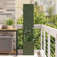 VidaXL Tuin privacy screen olijfgroen 32 x 140 cm koudgewalst staal