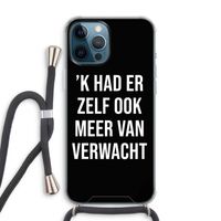 Meer verwacht - Zwart: iPhone 12 Pro Max Transparant Hoesje met koord