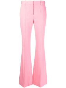 Versace pantalon en laine à coupe évasée - Rose