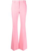 Versace pantalon en laine à coupe évasée - Rose - thumbnail