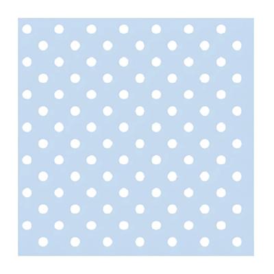 Ambiente Servetten - 20x stuks - met stippen - lichtblauw - 33 x 33 cm - papier