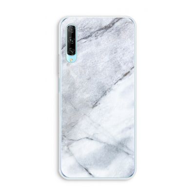 Witte marmer: Huawei P Smart Pro Transparant Hoesje