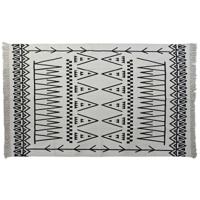Tapijt DKD Home Decor 160 x 250 x 0,7 cm Zwart Polyester Katoen Wit Ikat Boho