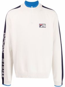 Fila pull à col montant zippé - Blanc