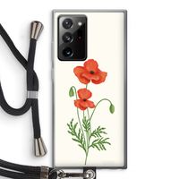 Red poppy: Samsung Galaxy Note 20 Ultra / Note 20 Ultra 5G Transparant Hoesje met koord