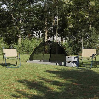 Tent met dak Anders met luchtopening Grijs en zwart 236 x 108 x 120 cm