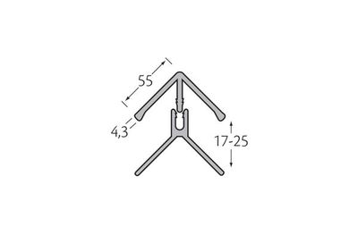 Hoekprofiel 2-delig - WoodDesign - Zilver Grijs