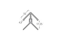 Hoekprofiel 2-delig - WoodDesign - Zilver Grijs