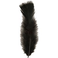 100x Zwarte decoratieve veren