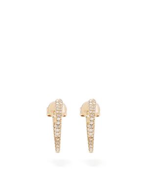 Ef Collection boucle d'oreille en or 14ct pavées de diamants