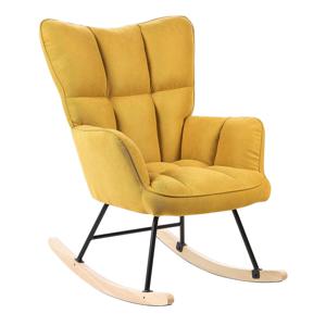 Beliani OULU - Schommelfauteuil-Geel-Polyester