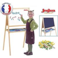 Jeujura - Creatieve dubbelzijdige houten tafel (krijtjes + markeringen)
