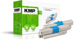 KMP Toner vervangt OKI 44973536 Compatibel 2-pack Zwart 4400 bladzijden O-T36D 3341,0021