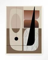 Urban Cotton Wandkleed 'Refined' 145 x 190cm in Floating Frame - off white