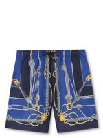 Versace short de bain à imprimé graphique Versace Nautical - Bleu - thumbnail