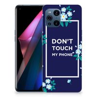 OPPO Find X3 | X3 Pro Silicone-hoesje Flowers Blue DTMP - thumbnail