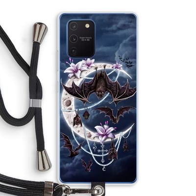 Vleermuizen Maan: Samsung Galaxy Note 10 Lite Transparant Hoesje met koord