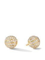 David Yurman puces d'oreilles Cable Collectibles en or 18ct pavées de diamants (8 mm) - thumbnail