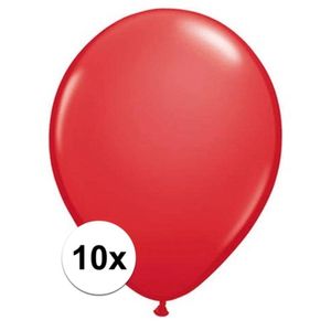Feestartikelen Qualatex ballonnen rood 10 stuks