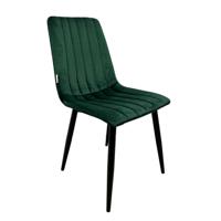 MaxxHome Eetkamerstoel - Eetkamerstoelen set van 2 - Velvet/Stoffen Stoel - Groen