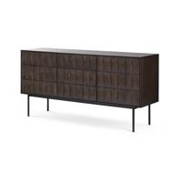 Olivine Vanja Sideboard Donkerbruin - Hout - Metalen Poten - B 160 cm