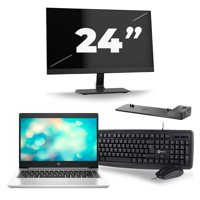 HP ProBook 440 G7 - Intel Core i7-10e Generatie - 14 inch - 8GB RAM - 256GB SSD - Windows 11 + 1x 24 inch Monitor