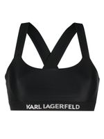 Karl Lagerfeld haut de bikini à bretelles croisées - Noir - thumbnail