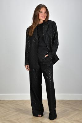 Rotate broek Wide Leg Sequins 113326-100 black