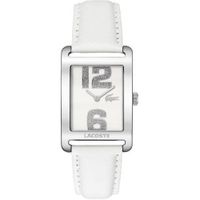 Lacoste horlogeband 2000651 / LC-51-3-14-2261 Leder Wit 20mm + wit stiksel