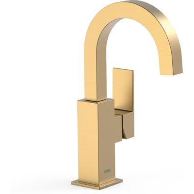 Wastafelkraan Tres Cuadro | Opbouw | Draaibare uitloop | Mengkraan | Standaard model | 1-hendel | Vierkant | 24k Goud mat