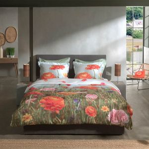 Dekbedovertrek Sonja - Lits-Jumeaux (240x220 cm) - Meerkleurig Katoen-satijn - Dessin: Bloemen - Heckett Lane - Dekbed-Discounter.nl