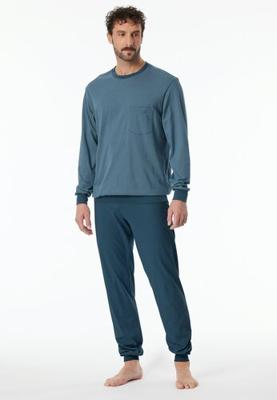 Schiesser Schiesser Pyjama Long bluegrey 181156 48/S