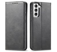 Casecentive Leren Wallet case Luxe Samsung Galaxy S21 zwart - 8720153793377