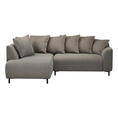 Hoekbank Elsa links - stof Eden - taupe - Leen Bakker