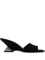 The Attico mules Cheope 60 mm en daim - Noir