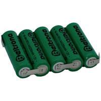 Beltrona RTU5AAZ Accupack Aantal cellen: 5 Batterijgrootte: AA (penlite) Z-soldeerlip NiMH 6 V 2200 mAh - thumbnail