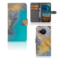 Nokia X10 | Nokia X20 | Bookcase | Marble Blue Gold
