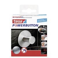 tesa POWERBUTTON Classic zelfklevende haak (Ø x h) 50 mm x 31 mm Metaal Inhoud: 1 stuk(s)