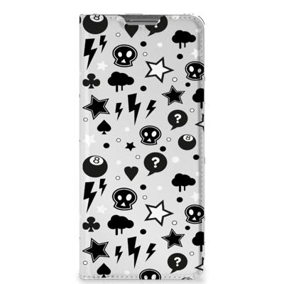 Mobiel BookCase OPPO Find X5 Silver Punk Mobiel BookCase OPPO Find X5 Silver Punk