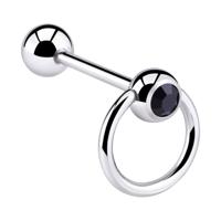 Slave-Barbell met jeweled ball Chirurgisch Staal 316L Barbells