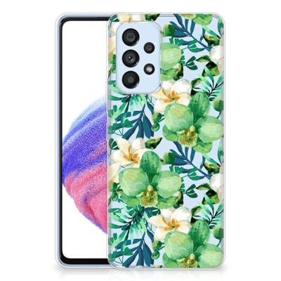 Samsung Galaxy A53 5G | TPU Case | Orchidee Groen Samsung Galaxy A53 5G | TPU Case | Orchidee Groen