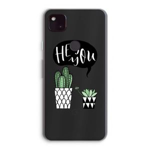 Hey you cactus: Google Pixel 4a 5G Transparant Hoesje