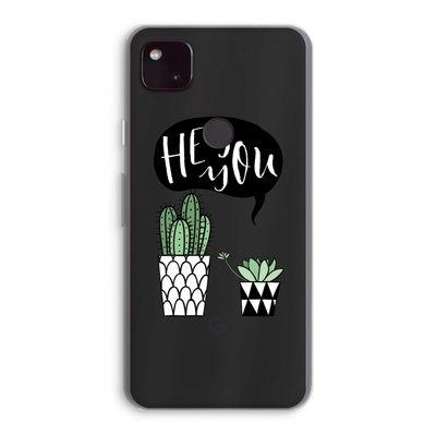 Hey you cactus: Google Pixel 4a 5G Transparant Hoesje