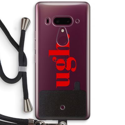 Ugh: HTC U12+ Transparant Hoesje met koord