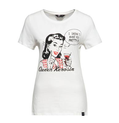 King Kerosin I Drink Shirt Off White -XXXL