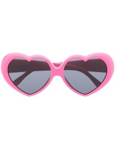 Moschino Eyewear lunettes de soleil à monture cœur - Rose