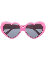 Moschino Eyewear lunettes de soleil à monture cœur - Rose